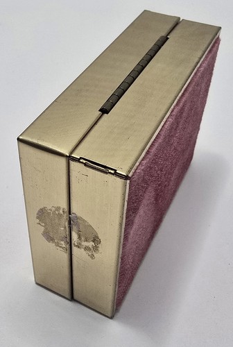 Costume Jewelry Silver Crystal Earrings Miss Matched Backings, Pink Velvet Box - Picture 9 of 9