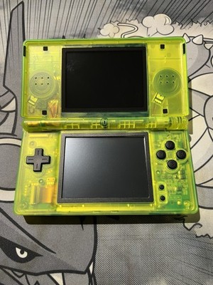 Nintendo DS Lite - Clear Lime Green w/ Black Accents + Charger And