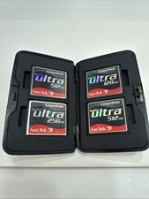 Digital Compact Flash Case  4 CF Sandisk Ultra Cards 2 512, 1 256, 1 128