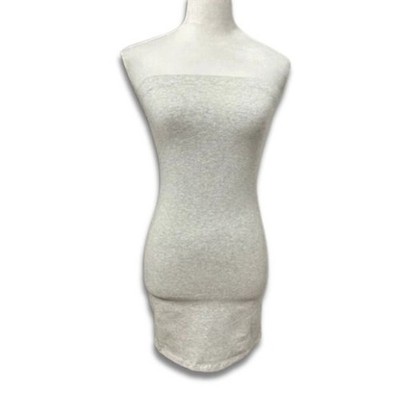 grey strapless bodycon dress Gray Strapless Tube Mini Dress for Women