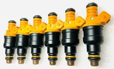 UPGRADE! 87-97 JEEP 4.0L GENUINE BOSCH 4 HOLE OEM FUEL INJECTORS SET 6 19LB EV1 