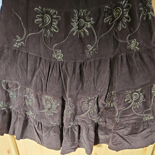 Damen ▪️Schlupf- Rock* Braun *XL *Maße be. Cord*Muster grünlich* - Bild 13 von 22