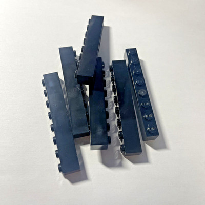 6x LEGO 3008 1x8 Stein Brick Schwarz Black New