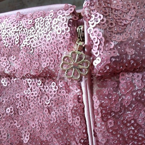 Kate Spade Pink Sequin Fringe Long Skirt Size 2 Length 31 inches - Picture 5 of 14