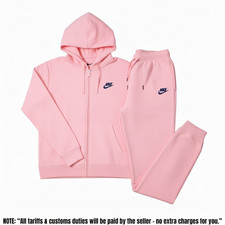 Women's Nike Hoodie Full Zip 2 piece tracksuit Sportswear Fleece Tracksuit