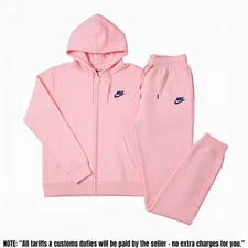 Women's Nike Hoodie Full Zip 2 piece tracksuit Sportswear Fleece Tracksuit