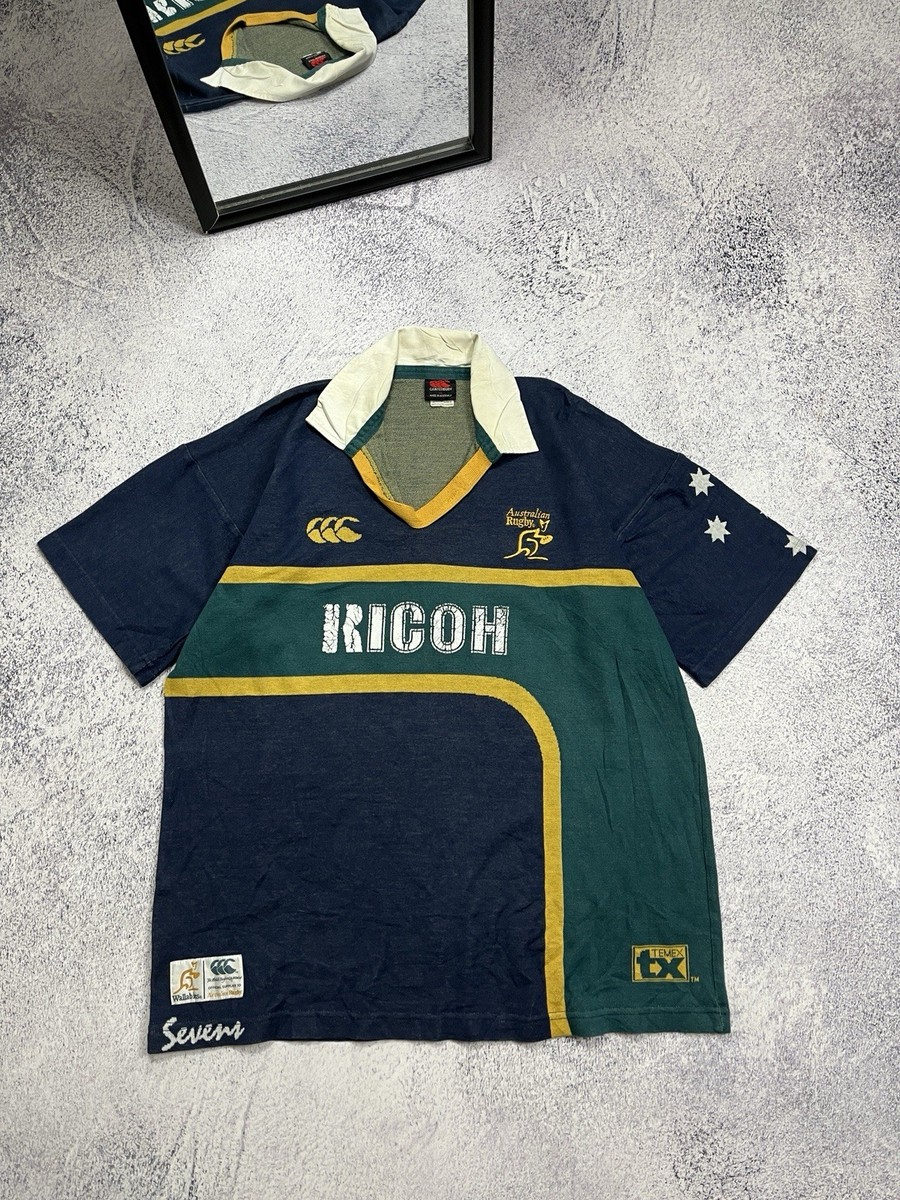 CANTERBURY - 90s Canterbury Wallabies Jersey ラガーシャツ Vtg 90's Canterbury Australian Rugby Wallabies Sevens Jersey