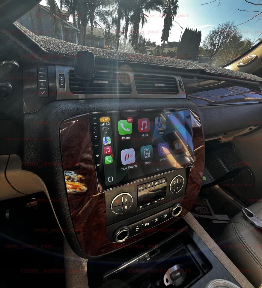 9" Car Radio CarPlay Android Auto For 2007-2014 GMC Yukon / Chevy Tahoe/Suburban Foto 2 de 4