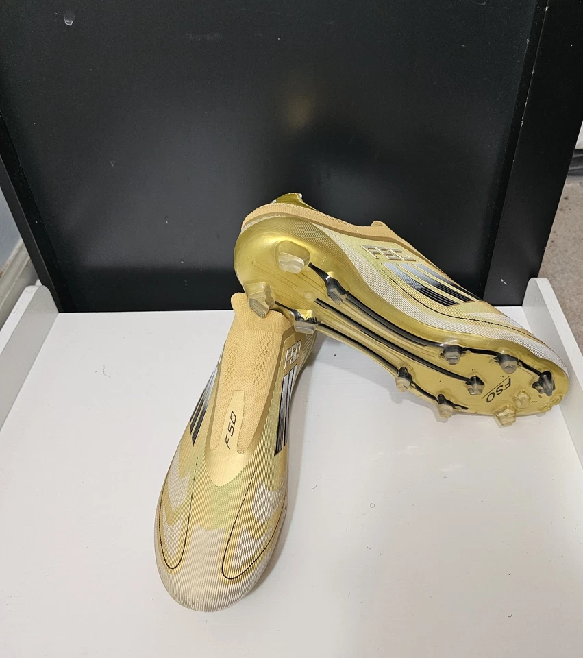 Botines de fútbol Adidas F50 Elite FG talla 10 color dorado Foto 4 de 4