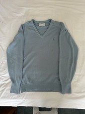 VINTAGE Christian Dior Baby Blue Sweater - Made In The USA - Size Medium