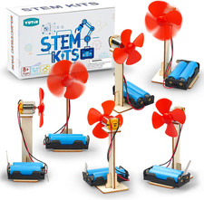 6 STEM Science Kits for Kids Age 8-12, Electric Fan Circuit Kit, Bulk Building T