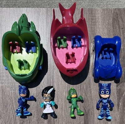 PJ Masks Catboy Gekko Romeo Action Figures & Car Vehicles Set