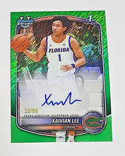 XAIVIAN LEE 2025-26 Bowman Chrome U Green Refractor Rookie RC Auto #d/99