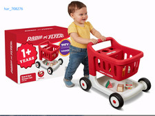 Kids Scan  Sort Shopping Cart Walker with Lights, Sounds  6 Play Foods