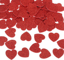 60Pcs Glitter Foam Stickers 1 Inch Self-Adhesive Sparkly Heart-Shape Glitter Sti