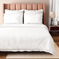 100 Organic Cotton Full/Queen Duvet Cover Set, 3-Piece, 300 Thread Count Sateen