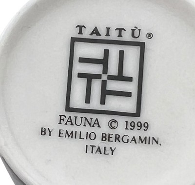 Vintage TAITU Fauna Animal Print Espresso Cup & Saucer Emilio