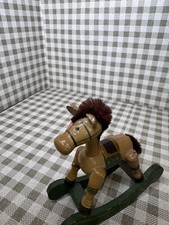 Rocking Horse Wooden Christmas Ornament Midwest Cannon Falls Vintage