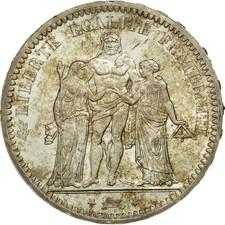 Coin, France, Hercule, 5 Francs, 1873, Paris, UNC, Silver, KM:820.1
