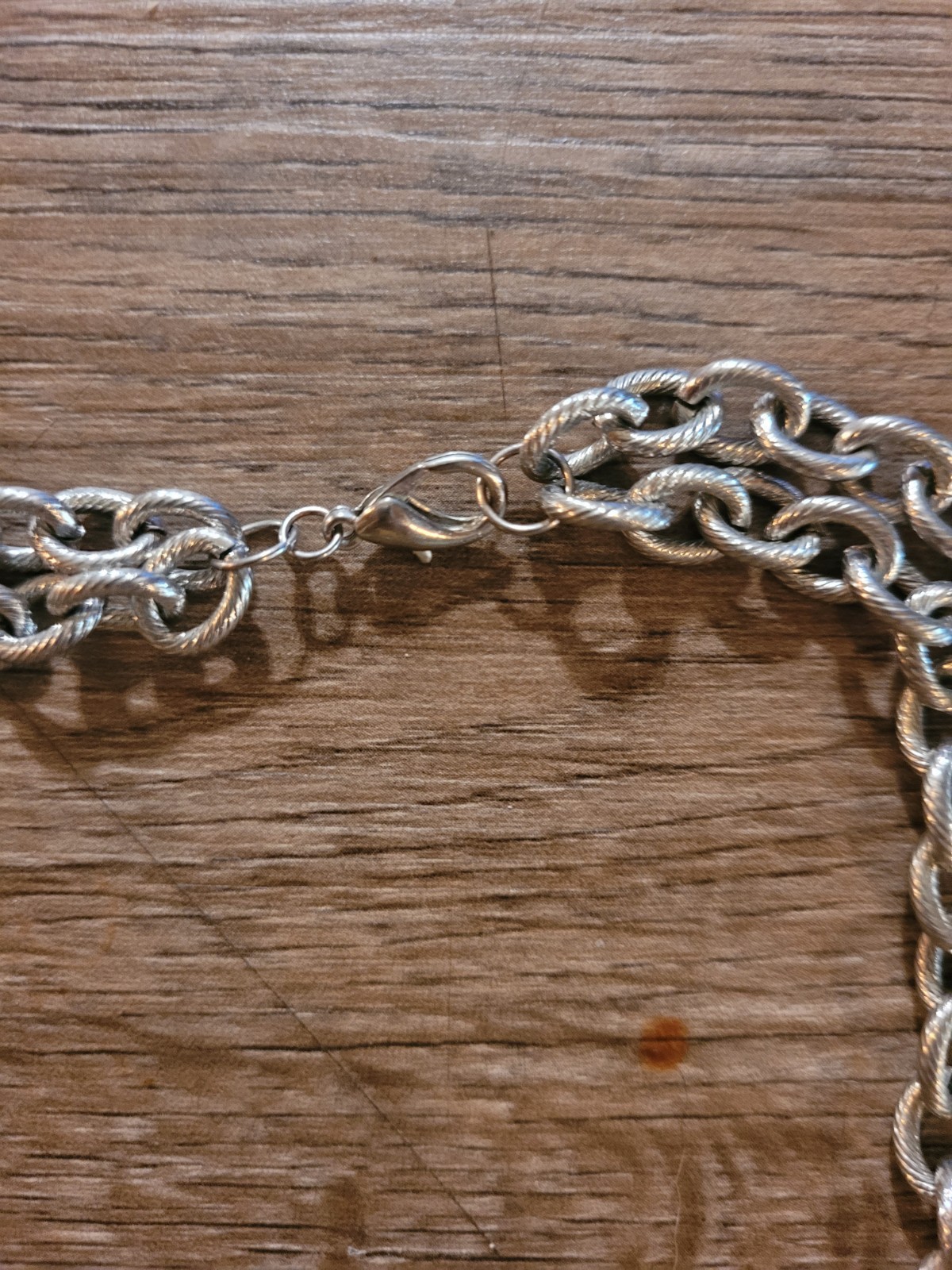 Silvertone Geometric Bold Chunky Statement Neckla… - image 5