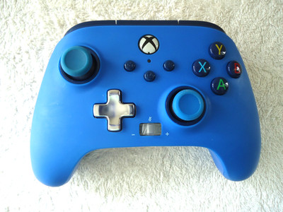 Xbox Power A Blue Controller '' Great Item '' Free Shipping ''