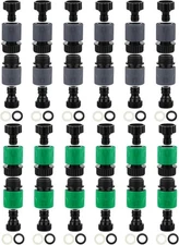 48 Pcs Garden Hose Quick Connector 3/4 Inch Plastic inch, Grey,Green 