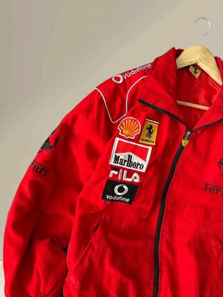 Chaqueta de carreras de colección Ferrari Scuderia Formula One Team Schumacher Foto 2 de 4