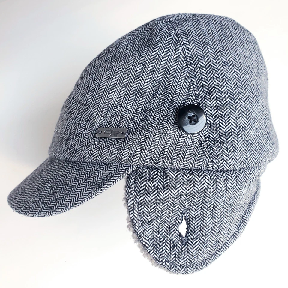 Sombrero trampero de investigación al aire libre talla pequeña con orejeras mezcla de lana espiga Foto 2 de 4