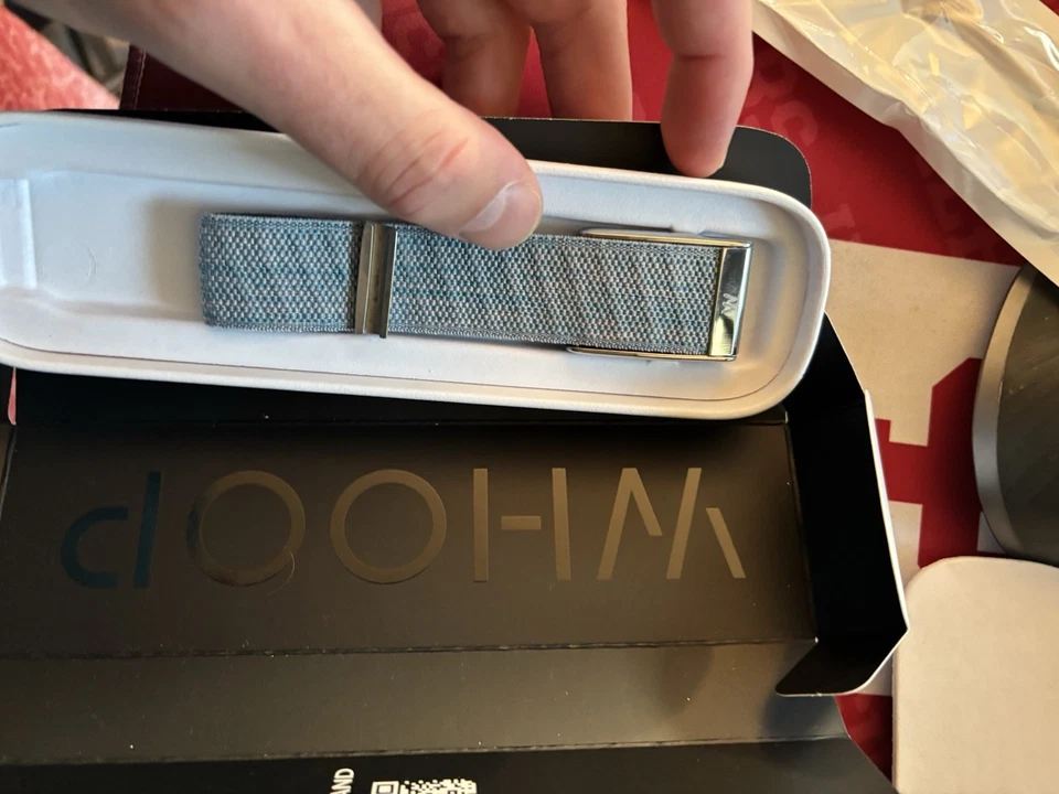 Nueva banda Whoop mg/5,0 Lux (con logotipo) color azul claro - broche/eslabón plateado brillante Foto 3 de 3