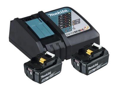 Power Source Kit 2x Akku BL1850B 18V 5,0 Ah, Schnellladegerät DC18RC