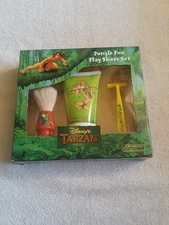 Vintage Disney Tarzan Jungle Fun Play Shave Set Shave Brush Body Gel Play Razor!