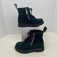 Dr. Martens Toddler Plaid 1460 Zip Tartan Lace Up Boot Unisex Toddler Size US10
