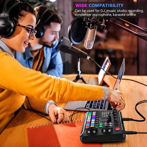 1set F998 Sound Card Multi-function Audio Mixer For Live Steaming For Podcasts - Picture 14 of 19