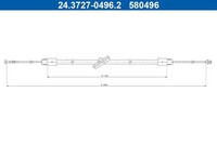 ATE Handbremsseile Passend FüR Mercedes-Benz Vito/Mixto Kasten W639 Viano