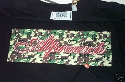 ALPRAUSCH schwarzes T-Shirt camouflage Gr. S NEU