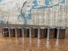 Vintage Craftsman 3/8 Drive G Series SAE Sockets 12 Point 8 Pieces NOS USA Made