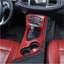 Red Gear Shift & Cup Holder Trim Cover Set For 2009-2014 Dodge Challenger Interior