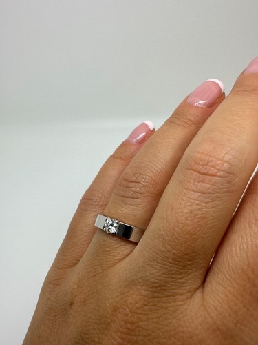 18CT WHITE GOLD HALF ETERNITY WEDDING BAND 0.24CT DIAMONDS RING GG450 - Picture 11 of 23