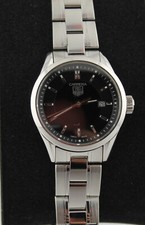 WV1414.BA0793 Tag Heuer CARRERA Ladies Swiss Quartz Black Dial Watch & Box 2
