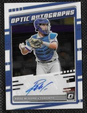 2020 Donruss Optic Autograph #OA-RM Reese McGuire Toronto Blue Jays Insert Auto