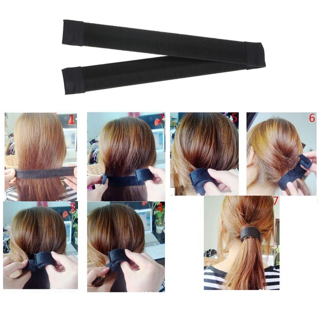 6x Women Girls Magic Hair Bun Snap Styling Donut Former French