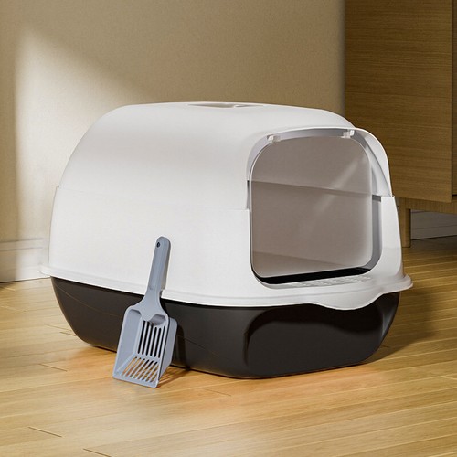 Cat Litter Tray Hooded Scoop Filter Box Loo Toilet Covered Lid Anti-Splashing - Picture 10 of 33