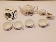 Childs 15 Piece China Tea set miniature Vintage Made in China flower print
