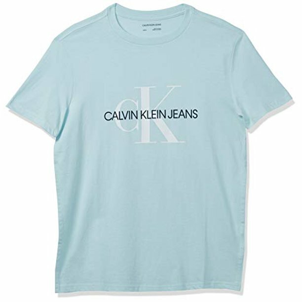 Calvin Klein Jeans Monogram Logo T Shirt Blue [ S] | eBay