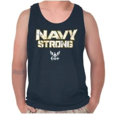 US Navy Strong Military Anchor Seal Logo Tank Top T Shirts Tees Men Women