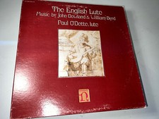  Paul O'Dette ‎– The English Lute, Music By John Dowland & William Byrd LP