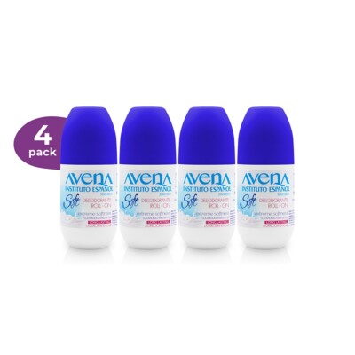 4 PACK - AVENA - MILK - ROLL-ON DEODORANTS - INSTITUTO ESPAÑOL