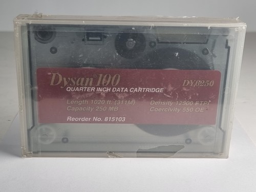 Dysan 100 DY6250 Quarter Inch Data Cartridge 250MB QIC 1020ft Tape NEW Sealed - 第 1/5 張圖片