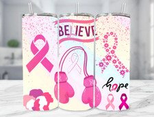 Breast Cancer Awareness Sublimation Stainless Steel Tumbler Straw - 20 Oz 27