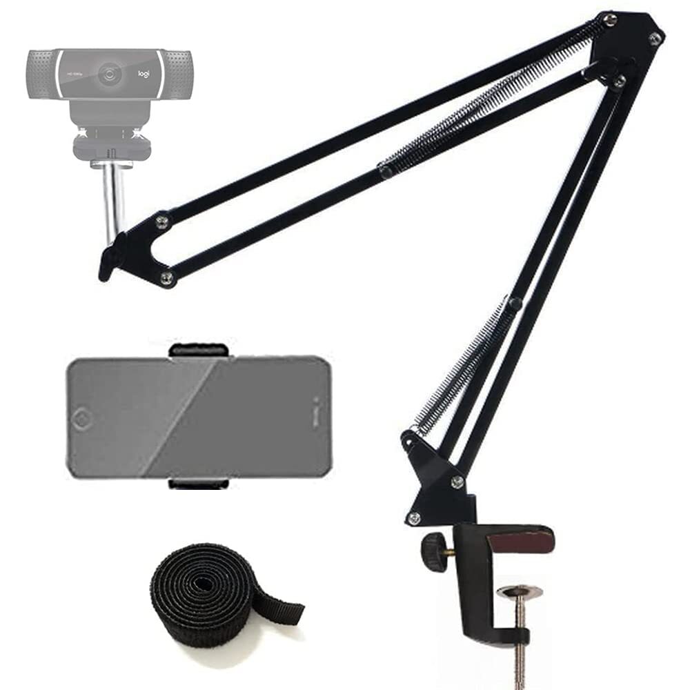 Scissor Arm Webcam Mount Phone Holder Stand for Camera and Tripod Accessories-image